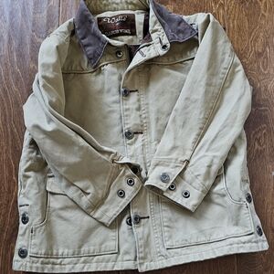 Kids Size 4/5 Walls Ranch Wear Tan Jacket with Brown Collar